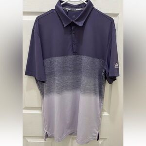 ADIDAS GOLF Men's Ultimate OMBRE Short Sleeve Polo Shirt Tech Purple Sz L